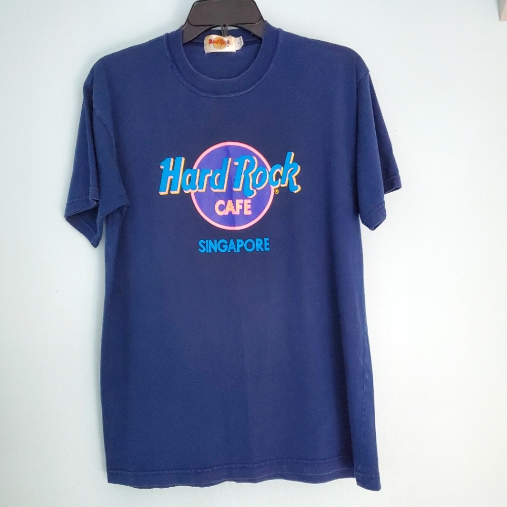 Vintage 90s Hard Rock Cafe Singapore T shirt - Sz M